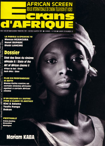 ECRANS DAFRIQUE magazine side cover Issue 20 April 1997