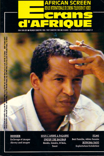 ECRANS DAFRIQUE magazine side cover Issue 23 January 1998