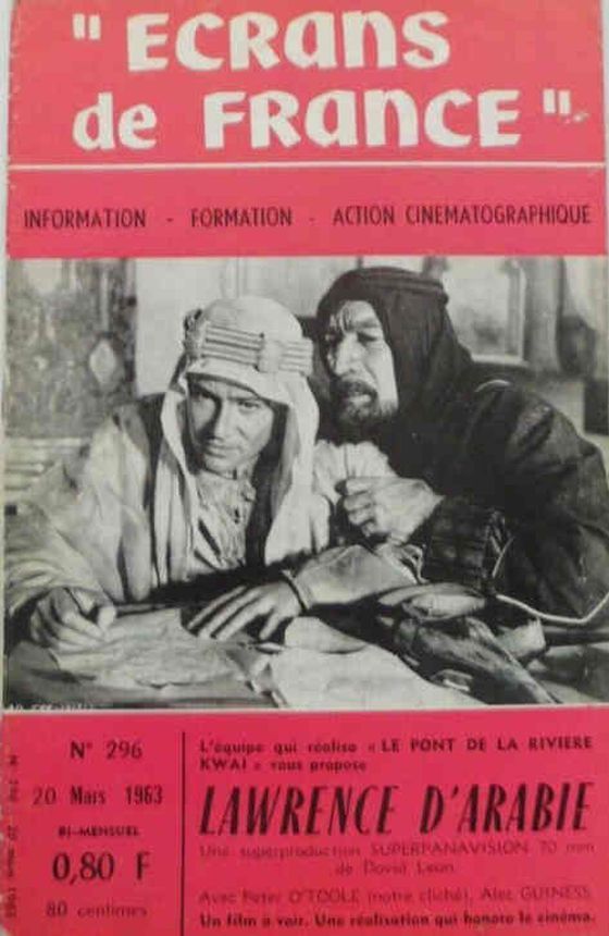 ECRANS DE FRANCE magazine side cover Issue 296 20 March 1963
