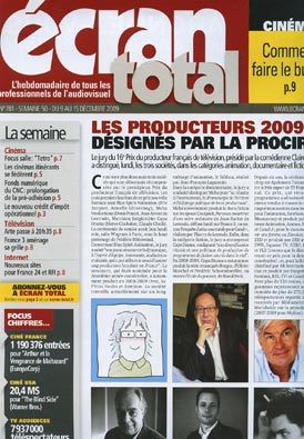 ECRAN TOTAL magazine side cover Issue 781 9 December 2009