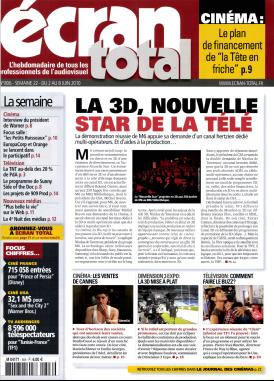 ECRAN TOTAL magazine side cover Issue 806 2 June 2010
