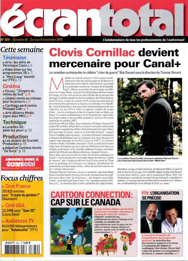 ECRAN TOTAL magazine side cover Issue 824 4 November 2010