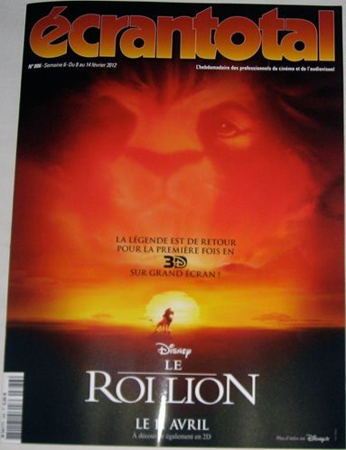 ECRAN TOTAL magazine side cover Issue 886 8 February 2012