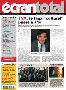 ECRAN TOTAL magazine side cover Issue 873 9 November 2011