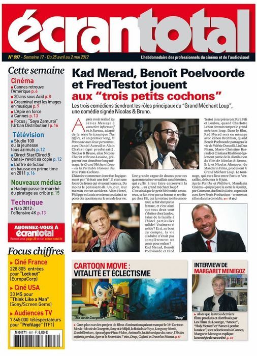 ECRAN TOTAL magazine side cover Issue 897 25 April 2012