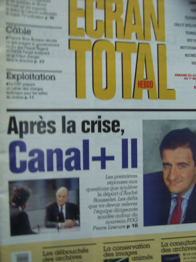 ECRAN TOTAL magazine side cover Issue 21 23 February 1994