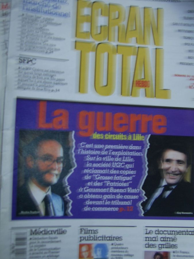 ECRAN TOTAL magazine side cover Issue 37 15 June 1994