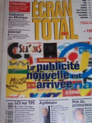 ECRAN TOTAL magazine side cover Issue 155 4 December 1996
