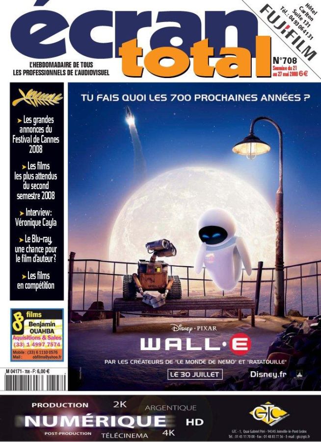 ECRAN TOTAL magazine side cover Issue 708 21 May 2008