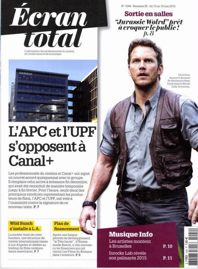 ECRAN TOTAL magazine side cover Issue 1044 13 May 2015