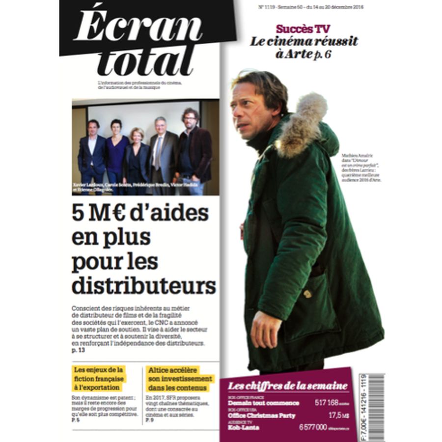 ECRAN TOTAL magazine side cover Issue 1119 14 December 2016