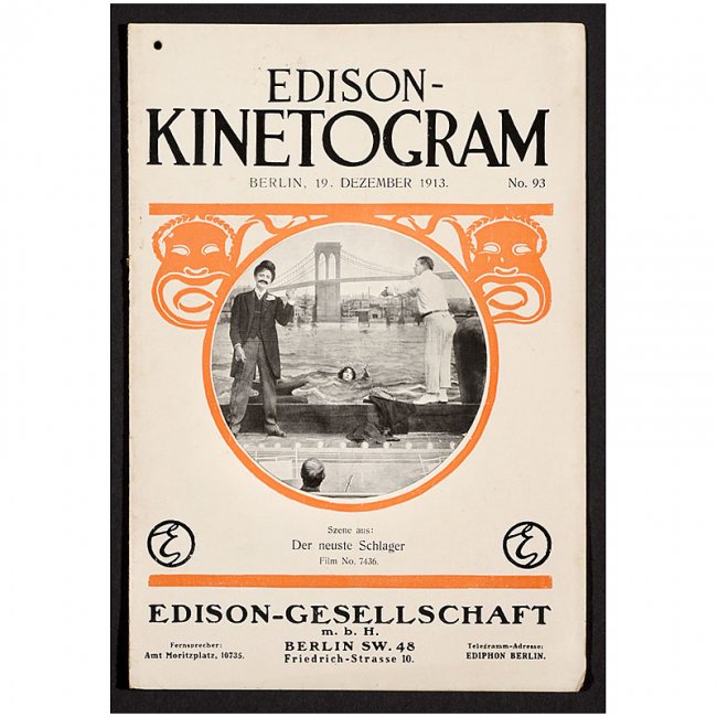 EDISON KINETOGRAM (GERMANY) magazine side cover Issue 93 December 1913