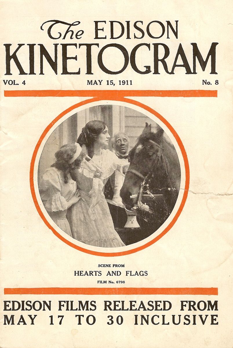 EDISON KINETOGRAM magazine side cover 15 May 1911