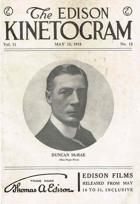 EDISON KINETOGRAM magazine side cover 15 May 1915