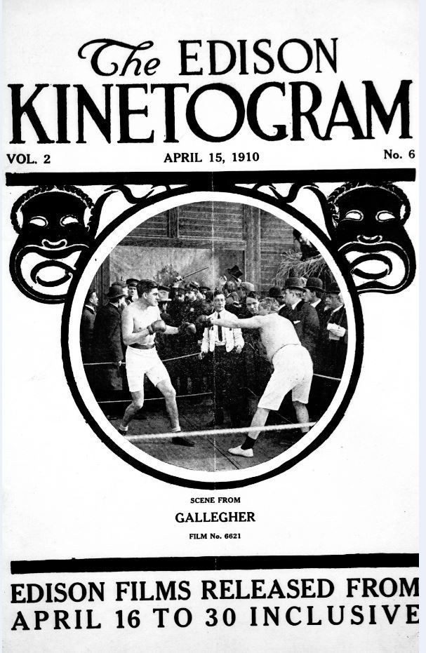 EDISON KINETOGRAM magazine side cover  Vol 2 No 6 15 April 1910