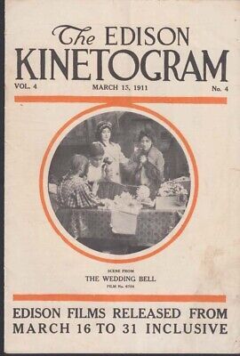 EDISON KINETOGRAM magazine side cover  Vol 4 No  4 15 March 1911