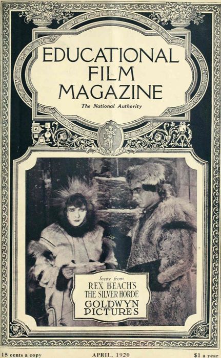 EDUCATIONAL FILM MAGAZINE magazine side cover April 1920