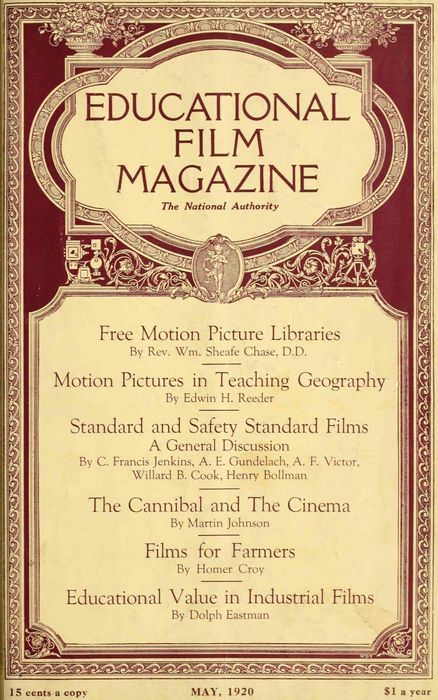 EDUCATIONAL FILM MAGAZINE magazine side cover May 1920