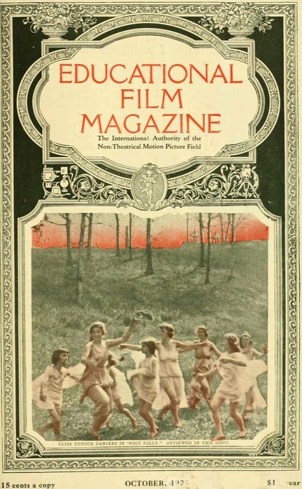 EDUCATIONAL FILM MAGAZINE magazine side cover October 1920