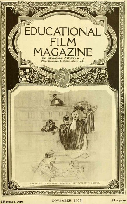 EDUCATIONAL FILM MAGAZINE magazine side cover November 1920