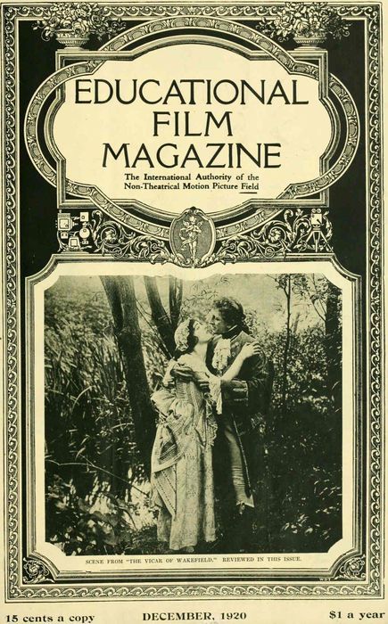 EDUCATIONAL FILM MAGAZINE magazine side cover December 1920