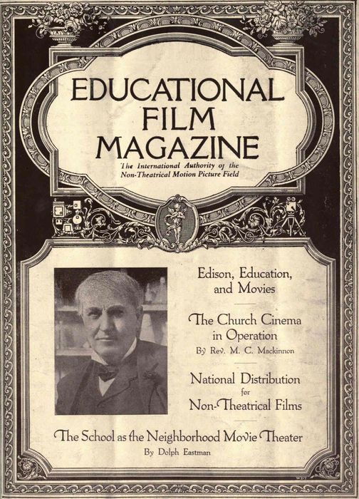 EDUCATIONAL FILM MAGAZINE magazine side cover June 1921