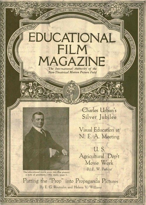 EDUCATIONAL FILM MAGAZINE magazine side cover August 1921