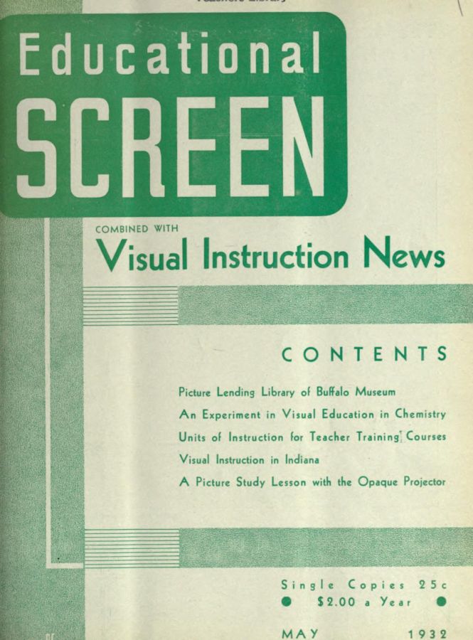 EDUCATIONAL SCREEN magazine side cover May 1932