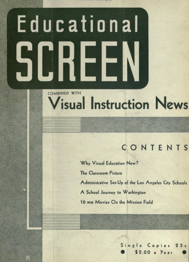 EDUCATIONAL SCREEN magazine side cover December 1932