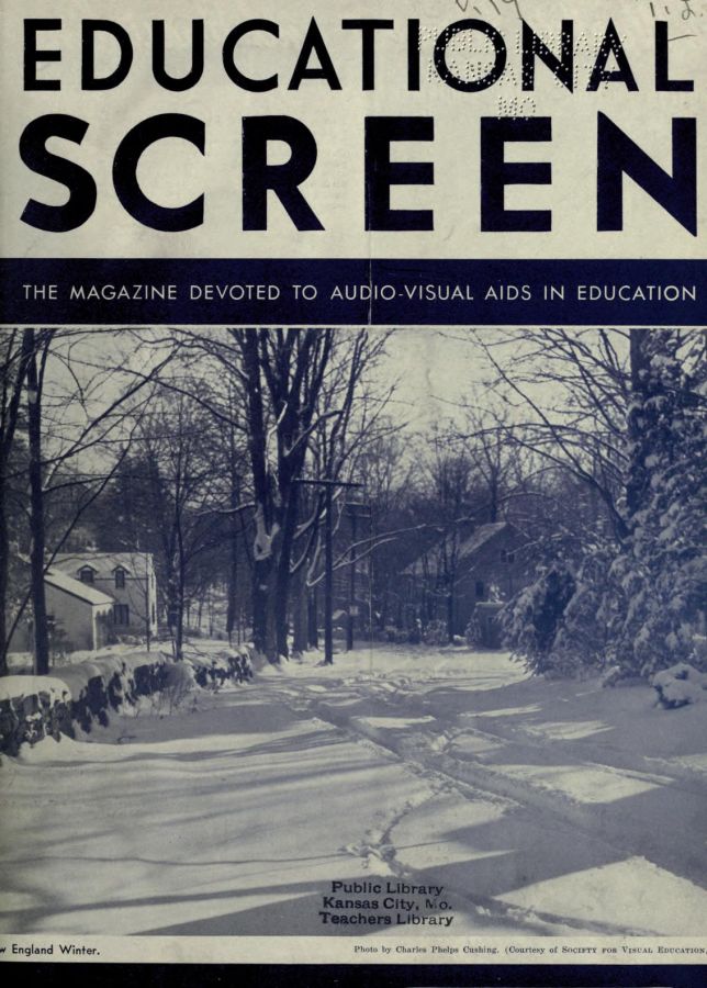 EDUCATIONAL SCREEN magazine side cover January 1940