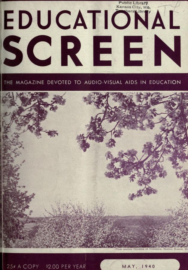 EDUCATIONAL SCREEN magazine side cover May 1940