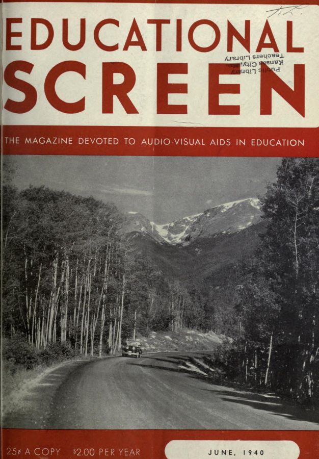 EDUCATIONAL SCREEN magazine side cover June 1940