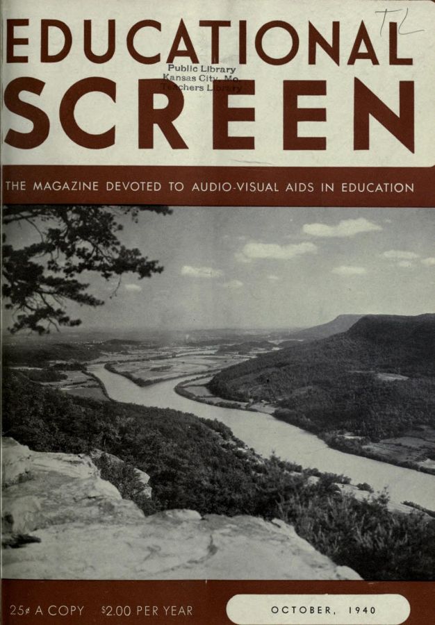 EDUCATIONAL SCREEN magazine side cover October 1940