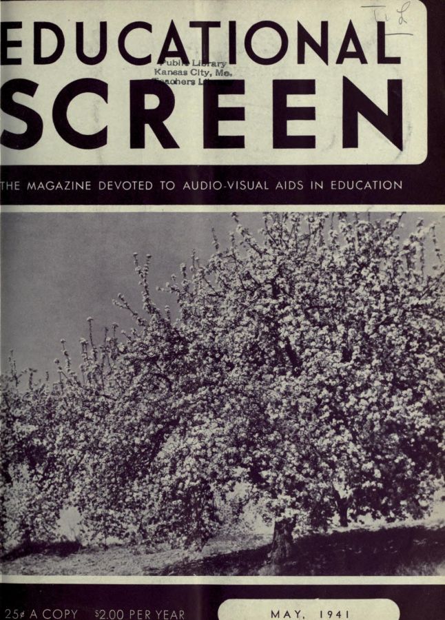 EDUCATIONAL SCREEN magazine side cover May 1941