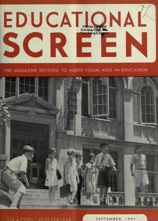 EDUCATIONAL SCREEN magazine side cover September 1941