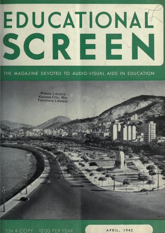 EDUCATIONAL SCREEN magazine side cover April 1942