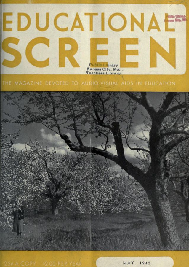 EDUCATIONAL SCREEN magazine side cover May 1942
