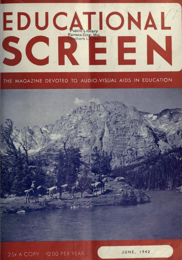EDUCATIONAL SCREEN magazine side cover June 1942