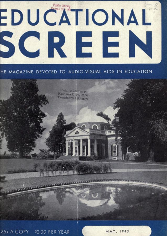 EDUCATIONAL SCREEN magazine side cover May 1943