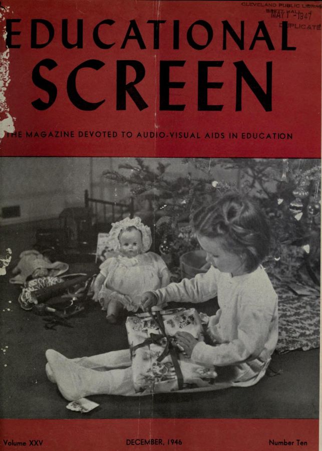 EDUCATIONAL SCREEN magazine side cover December 1946