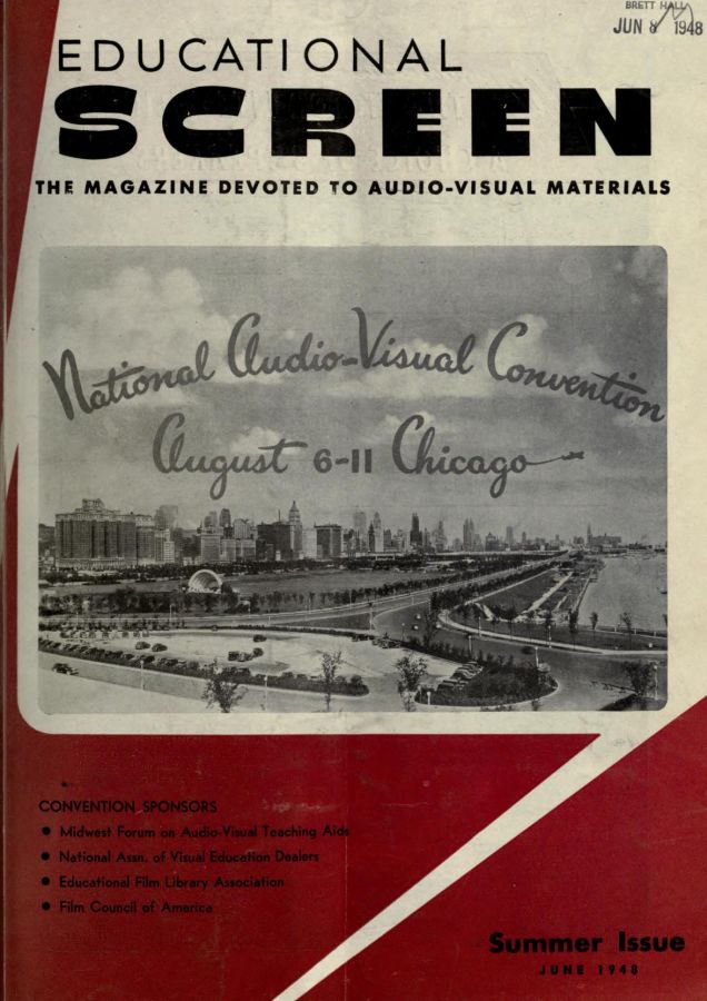 EDUCATIONAL SCREEN magazine side cover June 1948