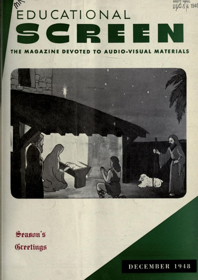 EDUCATIONAL SCREEN magazine side cover December 1948