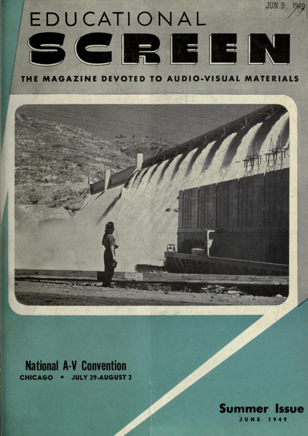 EDUCATIONAL SCREEN magazine side cover June 1949