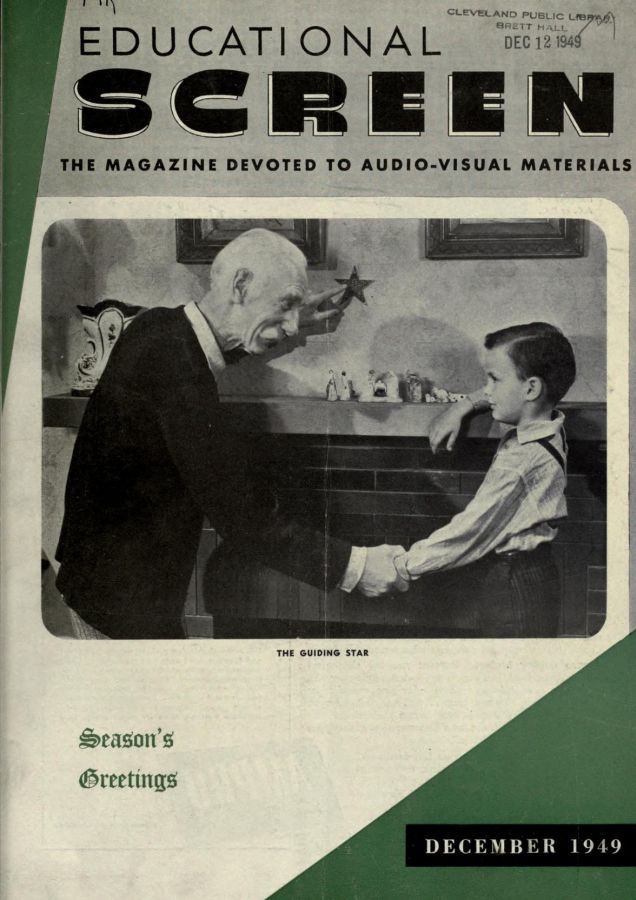 EDUCATIONAL SCREEN magazine side cover December 1949