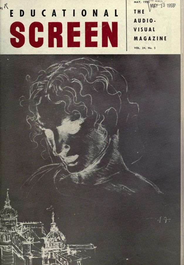 EDUCATIONAL SCREEN magazine side cover May 1955