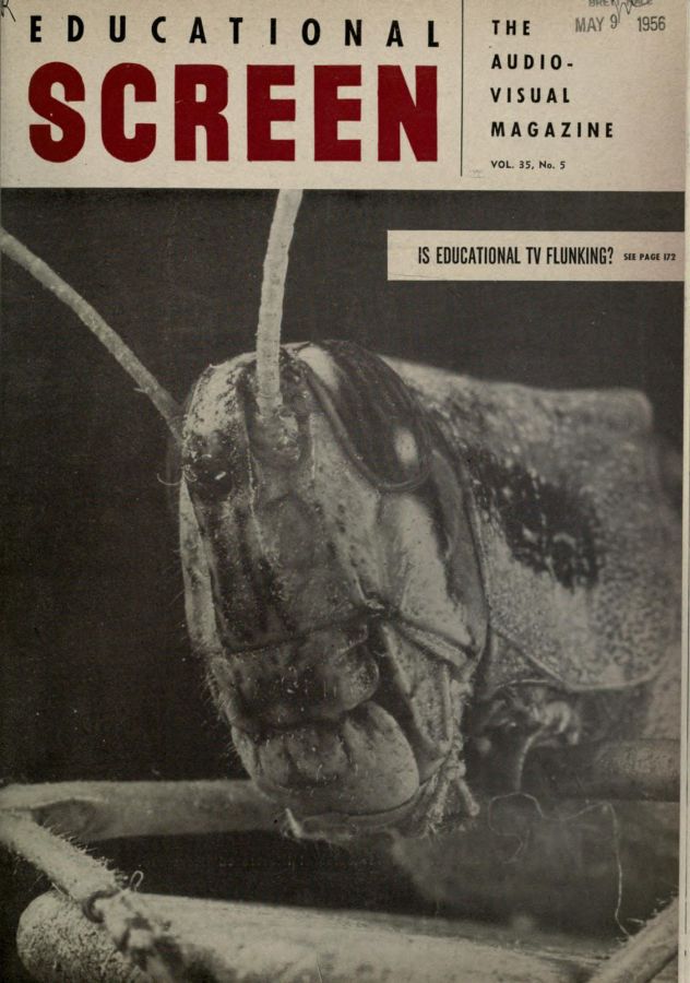EDUCATIONAL SCREEN magazine side cover May 1956