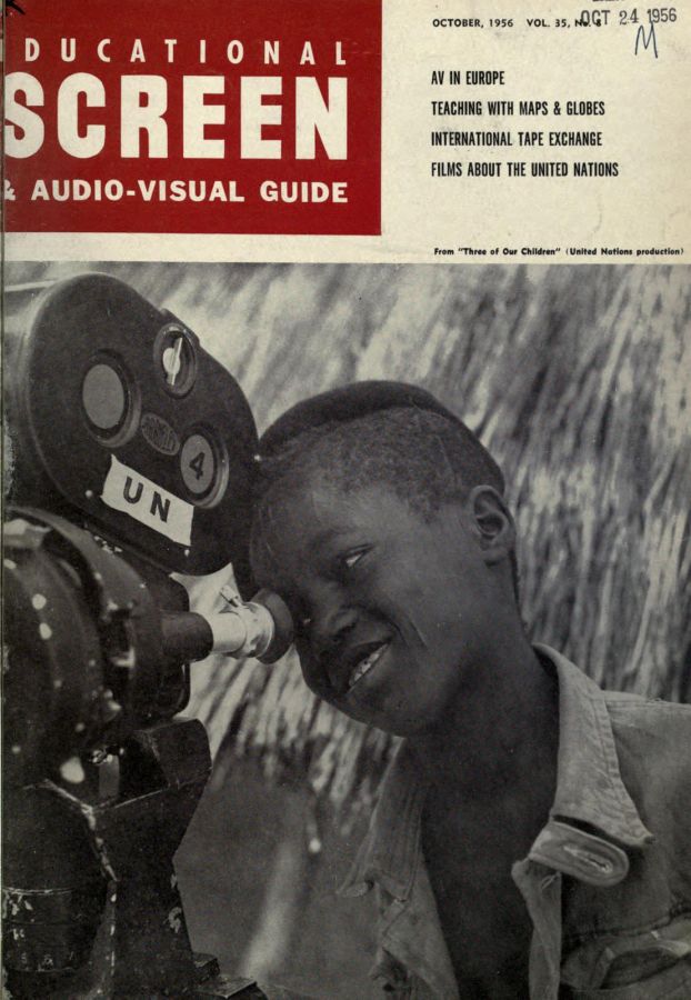 EDUCATIONAL SCREEN magazine side cover October 1956
