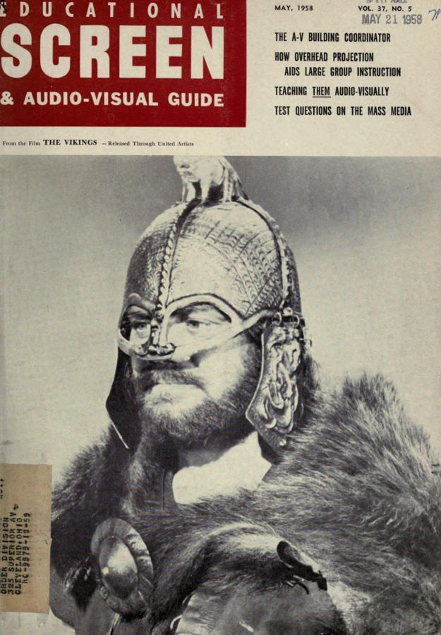 EDUCATIONAL SCREEN magazine side cover May 1958