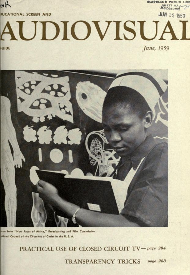 EDUCATIONAL SCREEN magazine side cover June 1959