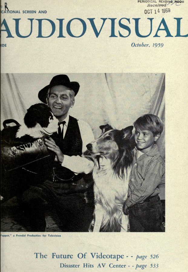 EDUCATIONAL SCREEN magazine side cover October 1959